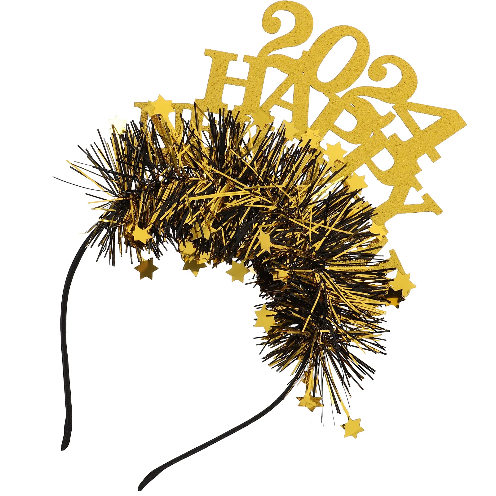 

New Year Party Headband Elastic Festive Hair Accessory For Women Men Kids Glitter 2024 Hairband Party Photo Props Graduation