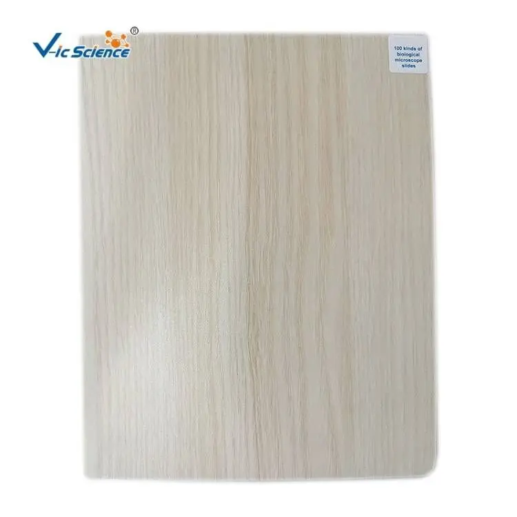 100 tipos de corrediças biológicas da educação do microscópio