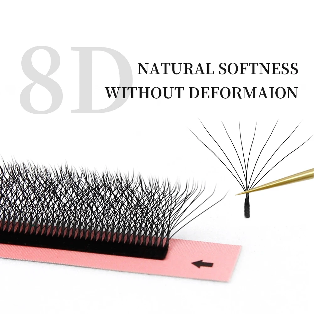 Goddess 8DW Shape Eyelash Extension 3D Premade Volume Fans High Quality Idividual Mink Lash Natural False Eyelash W LASHES