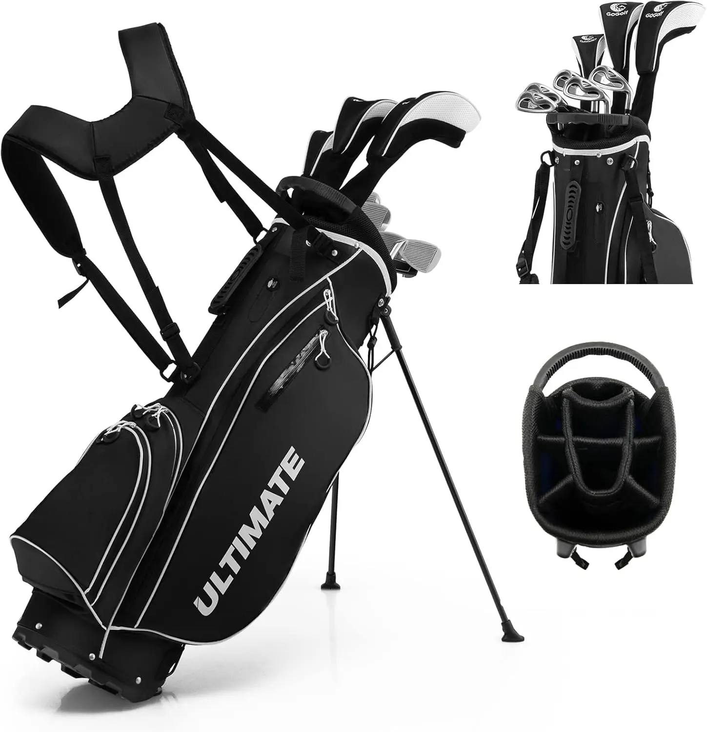 

Tangkula 9/10 Pieces Men's Complete Golf Clubs Set Right Hand