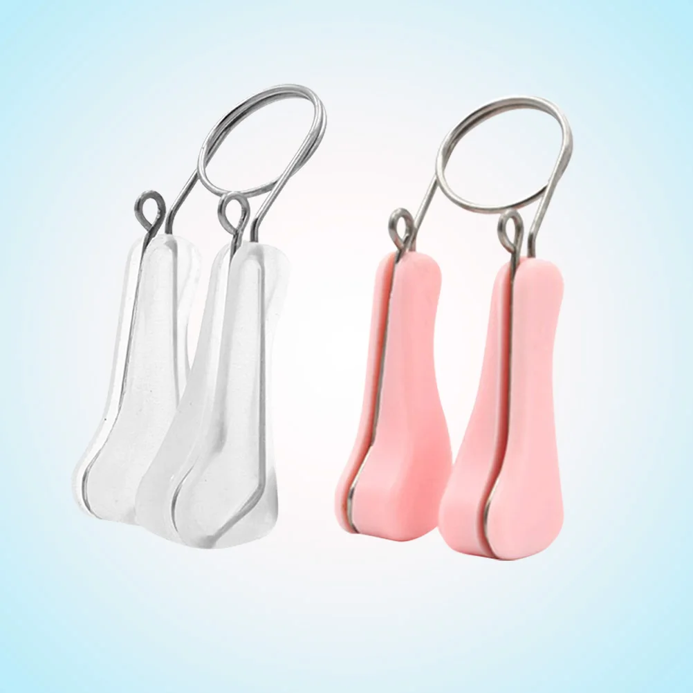 2 pezzi clip per naso verso l'alto per sollevamento del naso correttore per ponte modellante strumento di bellezza donne signore ragazze bianco rosa durevole non chirurgico