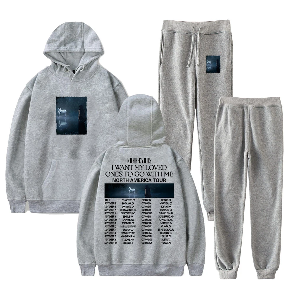 GF نوح سايروس أريد محبوبتي للذهاب معي جولة هوديي بنطال رياضي قطعتين مجموعات بلوزات + Sweatpants الرجال النساء مجموعة