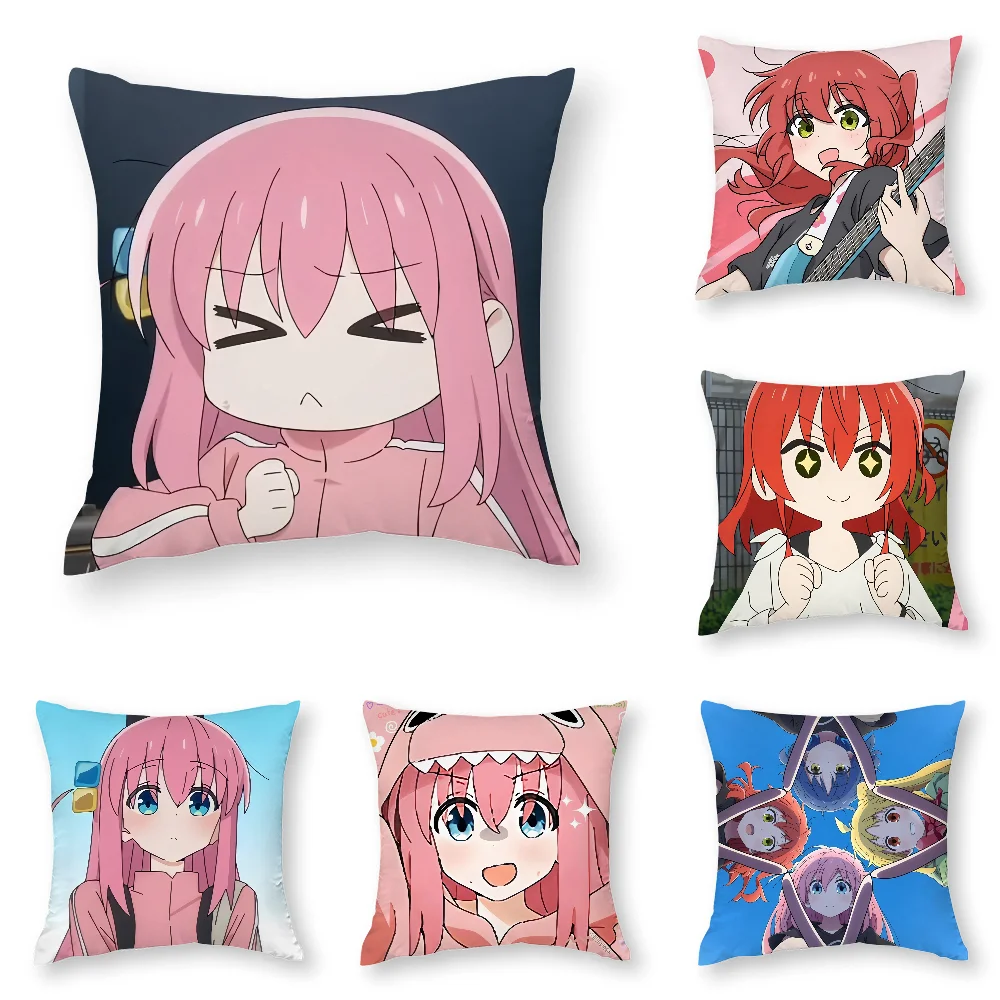 Anime B-BOCCHI THE ROCK Pillow Case 3D Print Polyester Fiber 40*40 cm Home Sofa Throw Pillow Cover Decoration Festival Gift