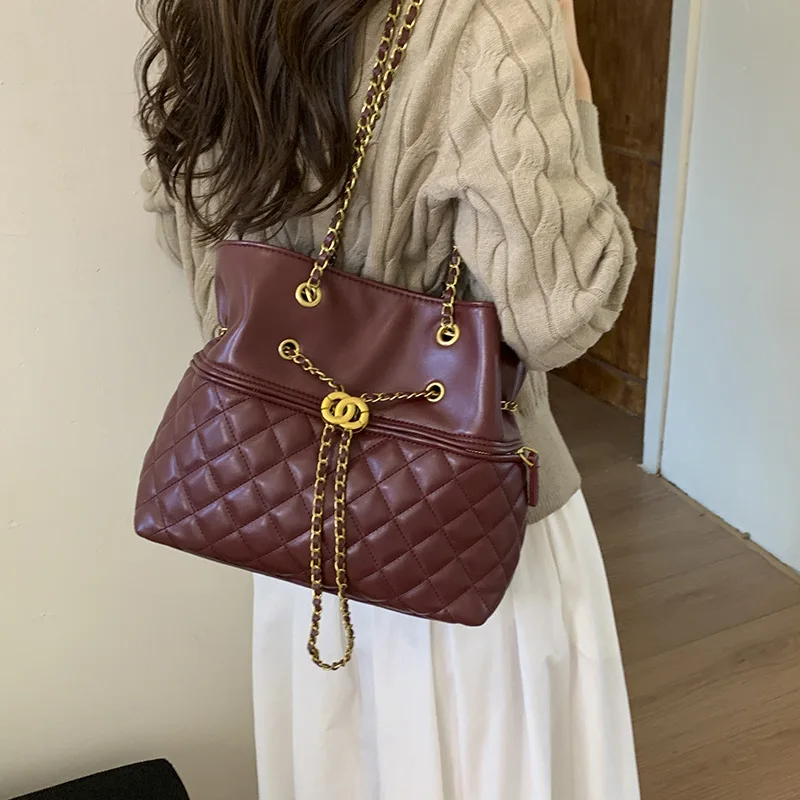 

2025 Autumn Winter Women's Underarm Tote Bag, Large Capacity Shoulder Bag, Vegan Leather Multi-way Crossbody Purse