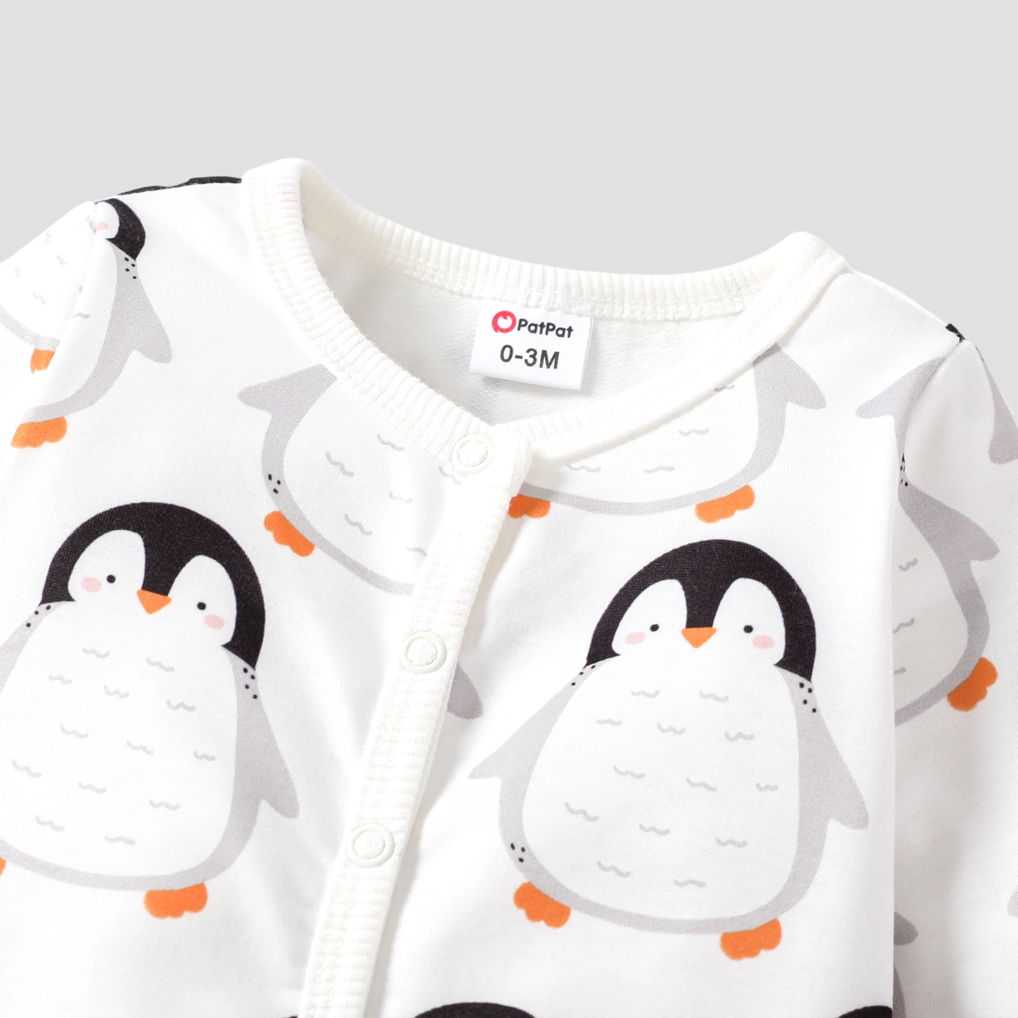 PatPat Baby Girl/Boy Childlike Penguin Pattern Jumpsuit