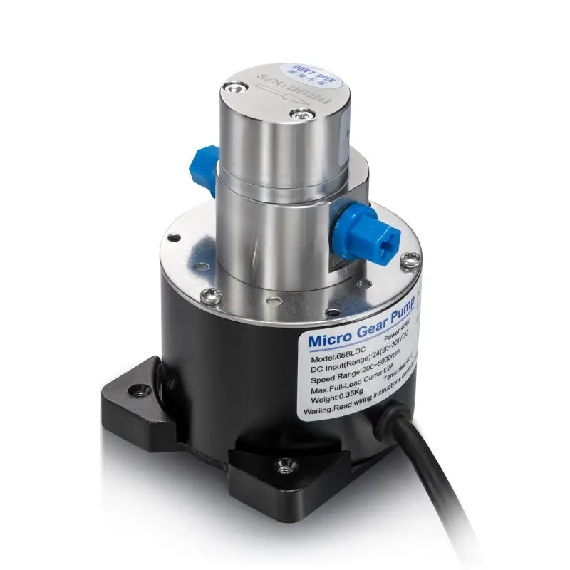 SS316L miniature liquid pump 24v DC water pump with brushless motor, oil-free miniature gear pump, suitable for corrosive