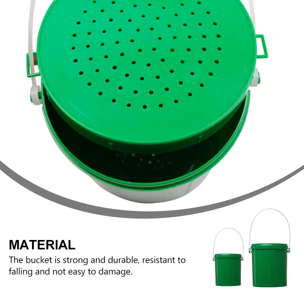 

2pcs Breathable Fishing Bait Bucket for Bloodworm Maggot Live Worm Storage Lightweight Durable Portable Matching Big