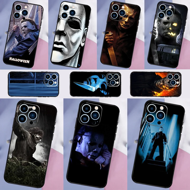 Michael Myers Funda For iPhone 16 15 11 12 13 14 Pro MAX X XS Max XR Plus 13 Mini Phone Case