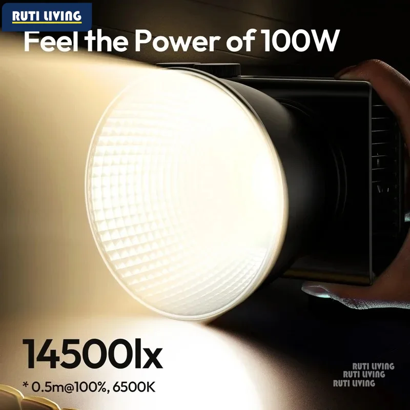 Portable COB Light 2700K-6500K Bi-Color Lightweight Power for Camera Photography Smartphone Vlog Livestreaming