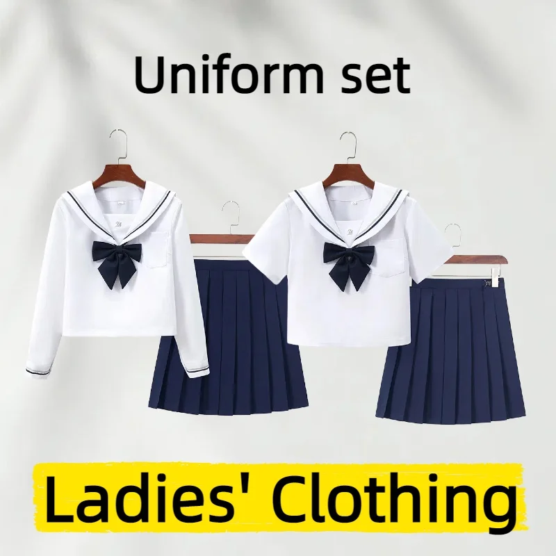 Conjunto de uniforme de marinheiro estilo formal feminino com saia plissada, eventos de cosplay, festas temáticas, passeios casuais e ocasiões universitárias