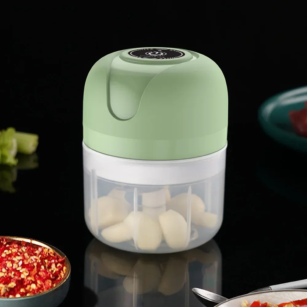 Mini USB Garlic Masher 100/250ml Press Mincer Wireless Electric Vegetable Chili Meat Grinder Food Chopper Kitchen Accessories