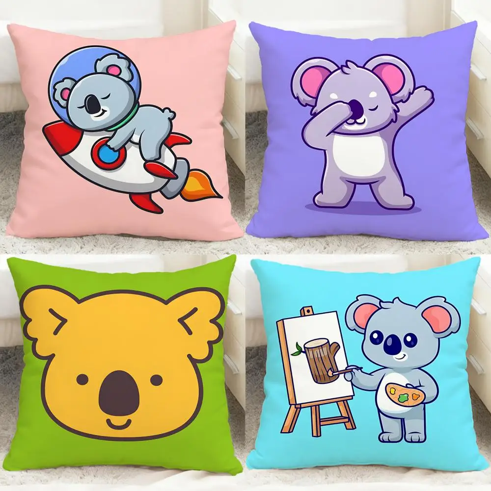 Koala Cushion Cover Comfortable Reversible Pillow Cover Ideal for Car Sofa Bedroom & Beyond
