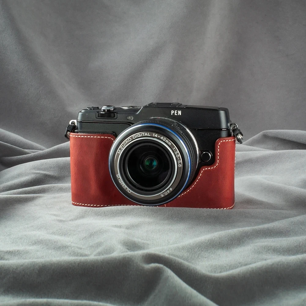 for-olympus-pen-e-p5-leather-camera-case-protective-case-for-camera-genuine-real-leather-cover-protective-case-for-camera