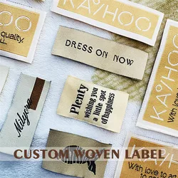 Custom Clothes Label, Handmade Tags, Garment Fabric, Personalized Brand Name by Embroidery, High Quality, 23030301