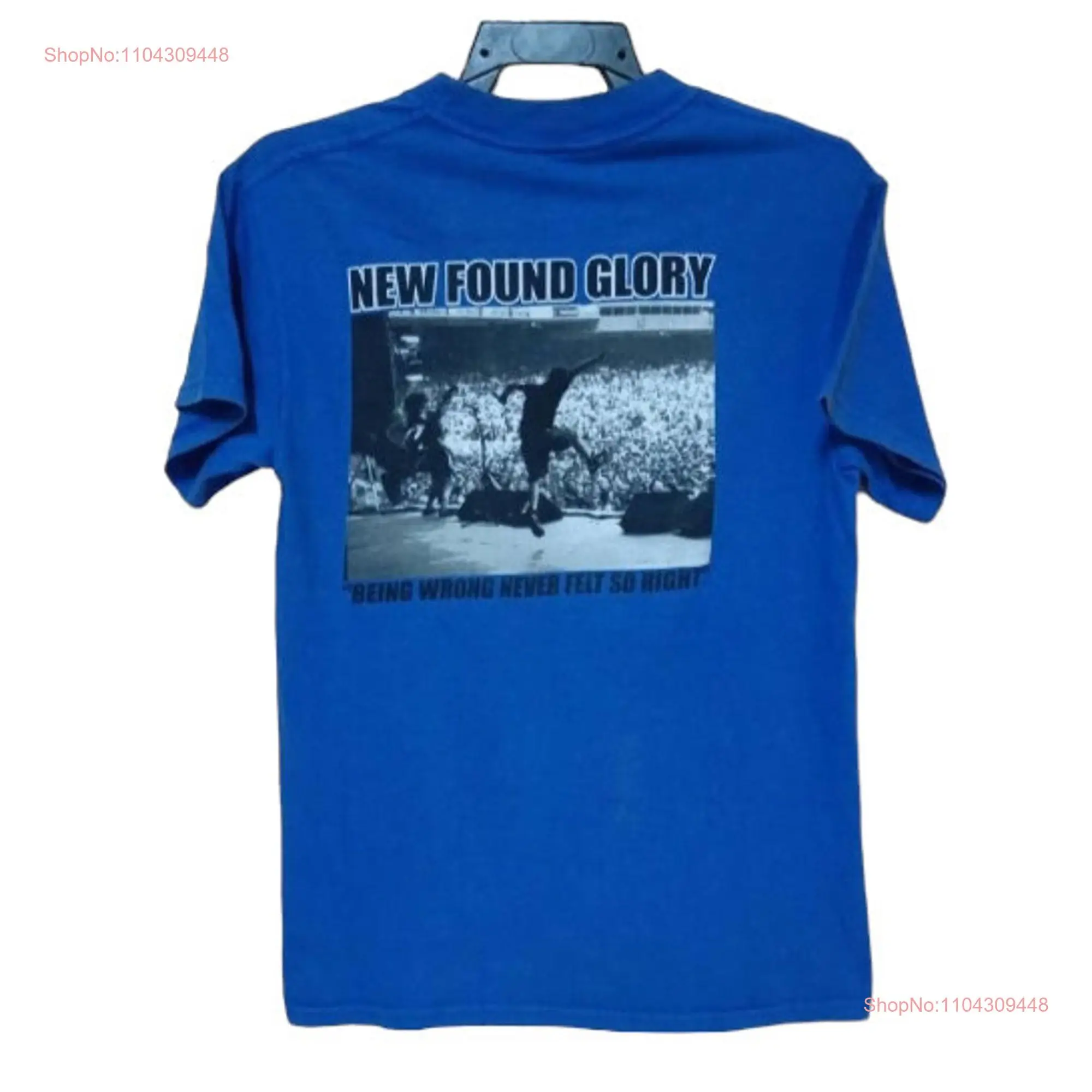 Vintage New Found Glory Band Small Blue Coral Springs Easycore Music Concert T Shirt Tour Size S long or short sleeves