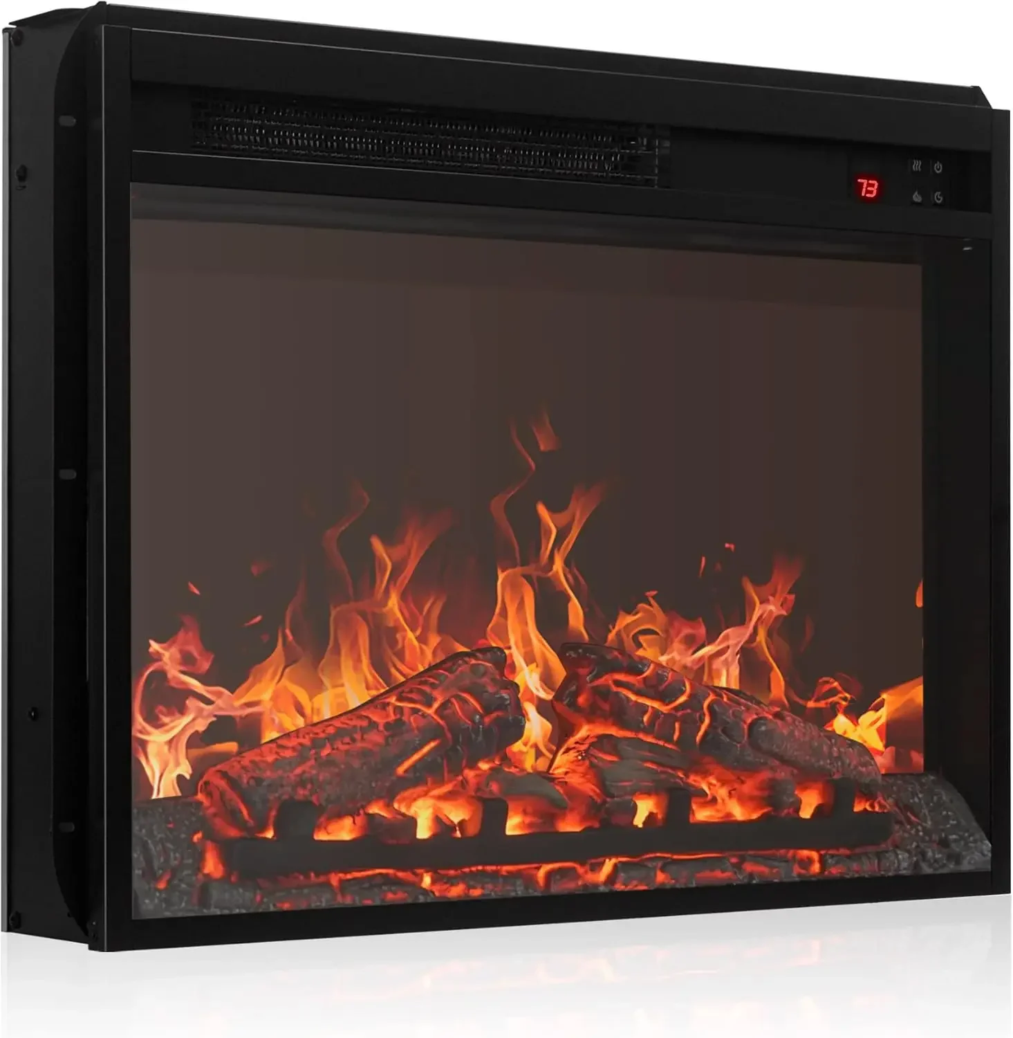 Indoor Fireplace Heater with Adjustable Brightness, Timer, Automatic Temperature Control