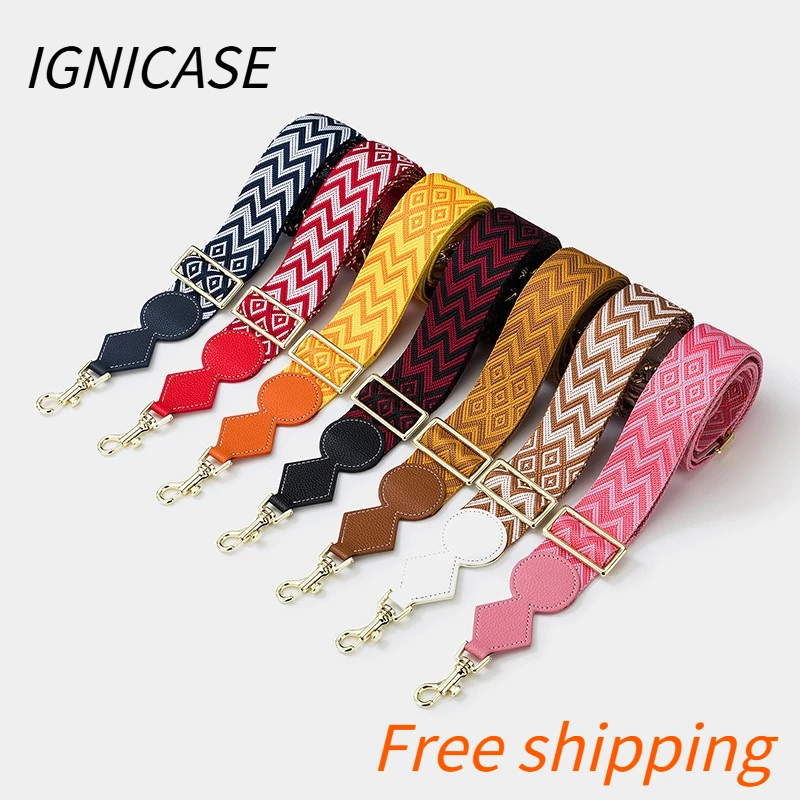 IGNICASE Adjustable Length Wide Shoulder Strap Fashion Trend Shoulder Crossbody Bag Replacement Retrofit Bag Strap Accessories