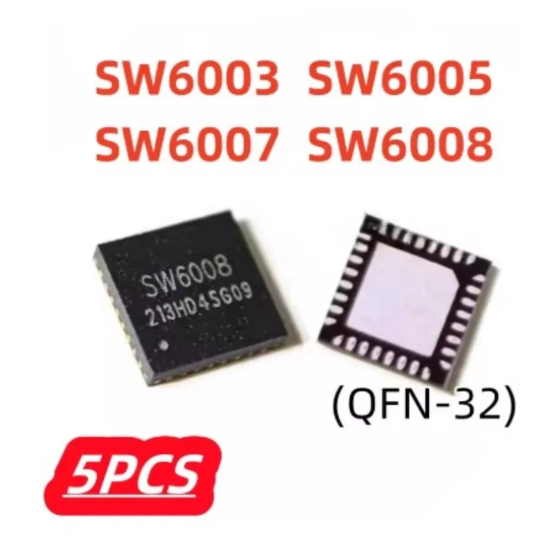 5Pcs/lot SW6003 SW6005 SW6007 SW6008 QFN-32 Type-C Power Management IC For Power Bank