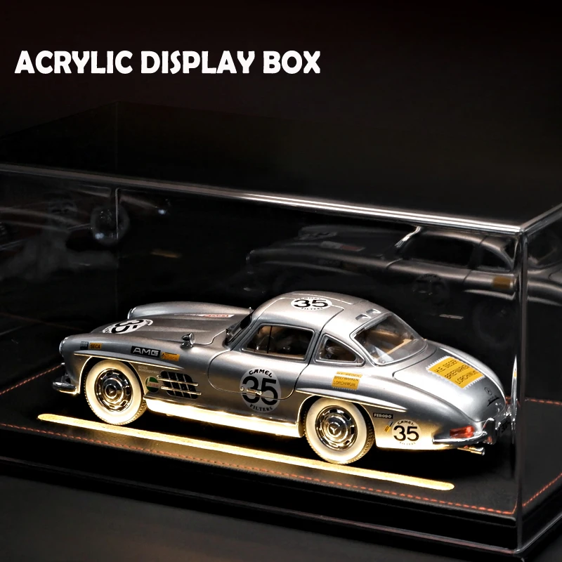 Diecast 1/24 Benz 300SL Vintage Car Model Collective Gull Wing Voiture Miniature Toy Vehicle Boy Birthday Gift Home Decor