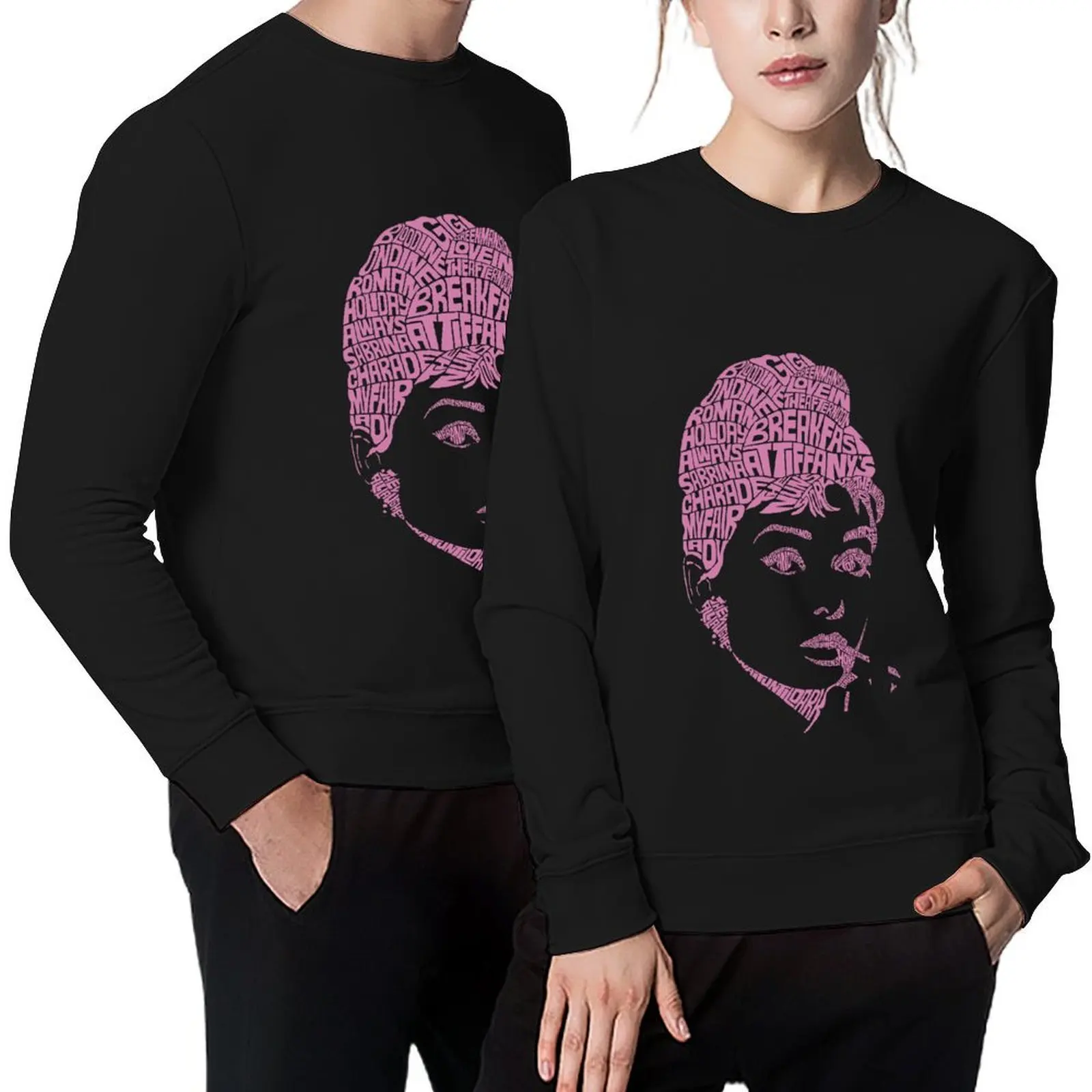 

Audrey Hepburn Legacy Typography [Type C] Pullover graphic t shirts men tracksuit men men clothing winter man sweatshirt