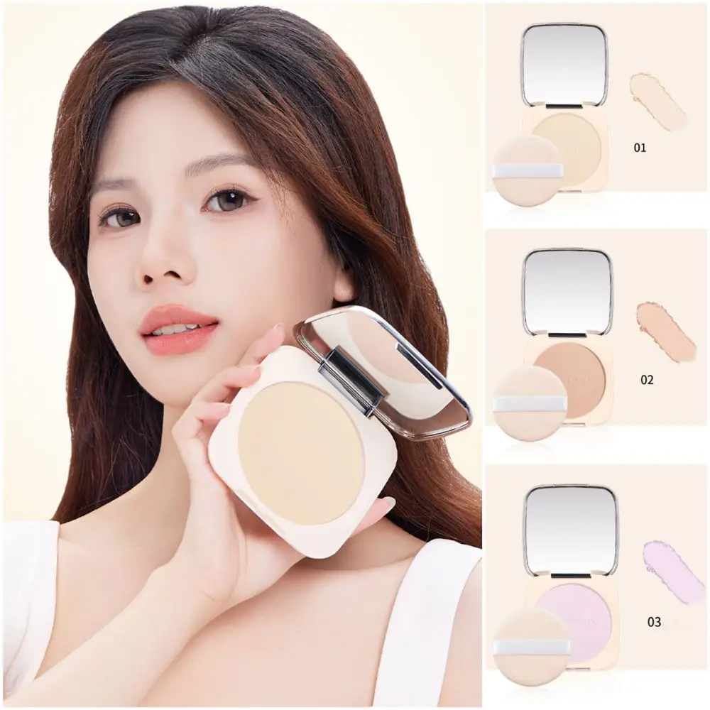 La polvere pressata opaca con messa a fuoco morbida copre le imperfezioni, resistente al sudore, impostazione del trucco, pancake, impermeabile, illumina la polvere