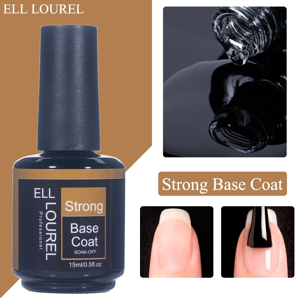 

ELL LOUREL Latest Strong Base Coat Gel Nail Polish 15ML Long Lasting Vernis Semi Permanent UV Esmaltes Gellak Nail Art Supplies