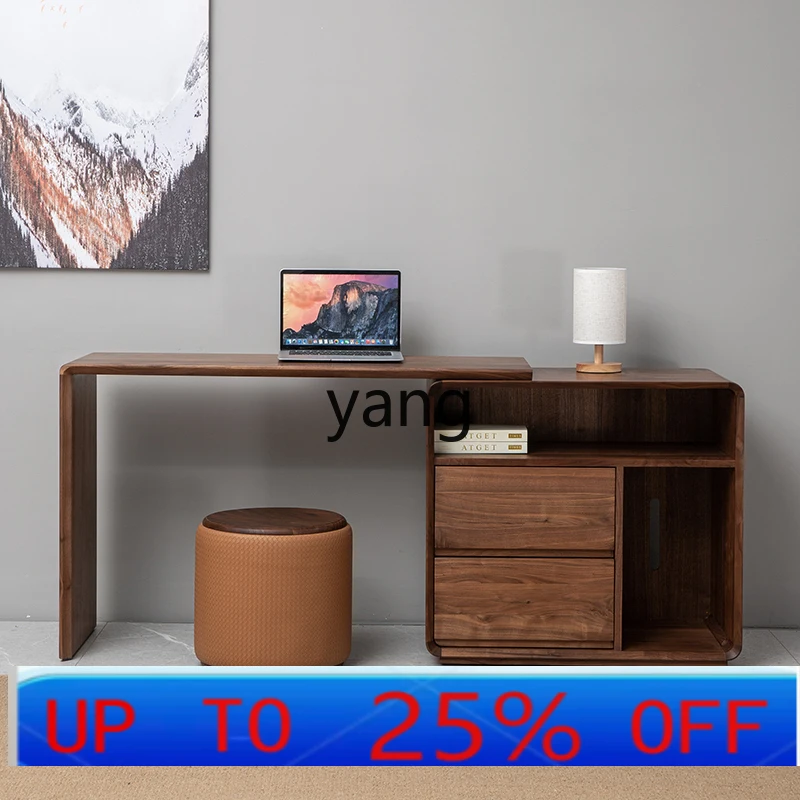 

LTT black walnut all solid wood desk bedroom dressing table