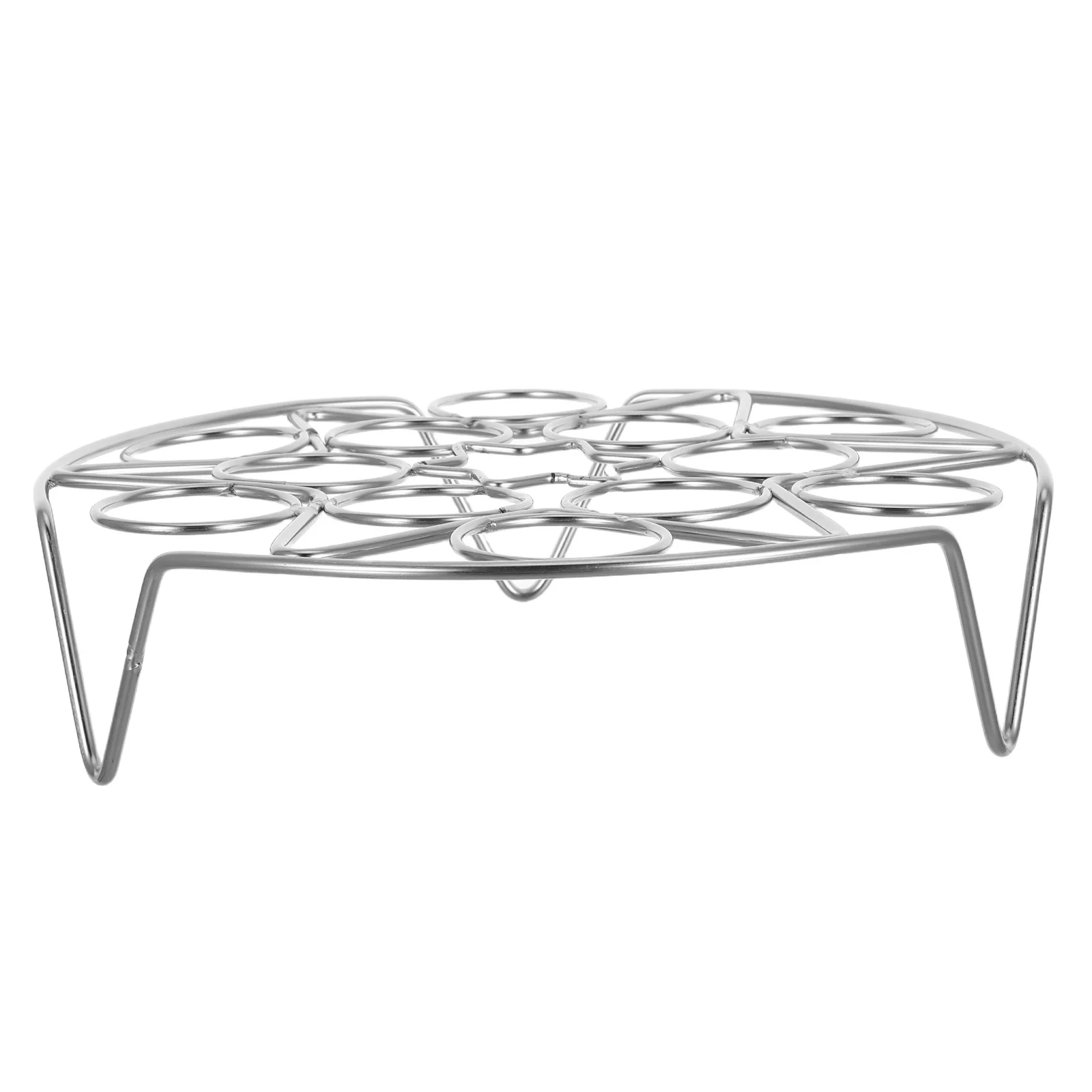

Egg Steamer Rack Round Stainless Steel 3-Legged Multi-Hole Tray For Boiling Eggs Buns Dumplings Kitchen Tool Steam