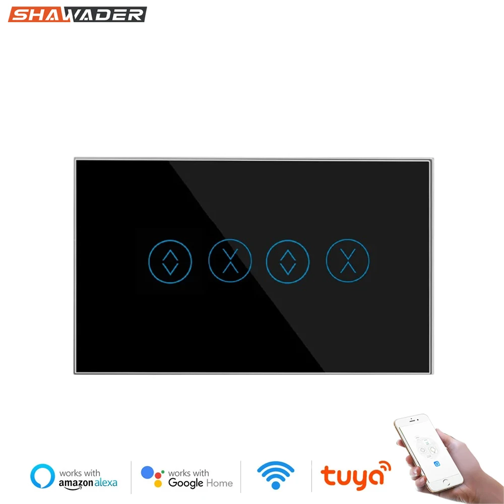 

Shawader WiFi Tuya переключатель штор США сенсорные рулонные жалюзи контроллер двигателя приложение Smart Life дистанционное управление через Alexa Google Voice