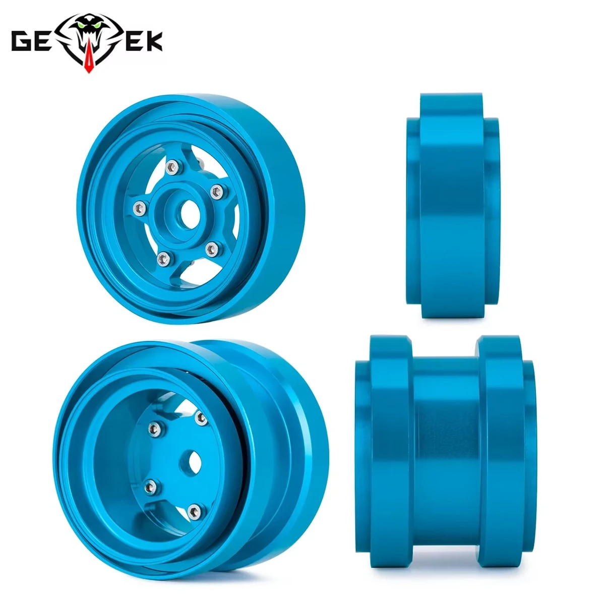 Aluminum Alloy Front Rear Beadlock Wheel Rim Hub for Tamiya Frog Sand Scorcher Grasshopper Hornet 1/10 Buggy Car Upgrade Parts