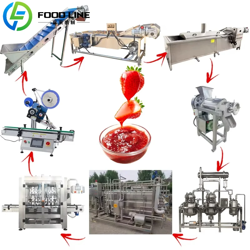 

Complete Fruit Jam Production Line Jam Process Machine Blueberry Sauce Strawberry Jam Production Line