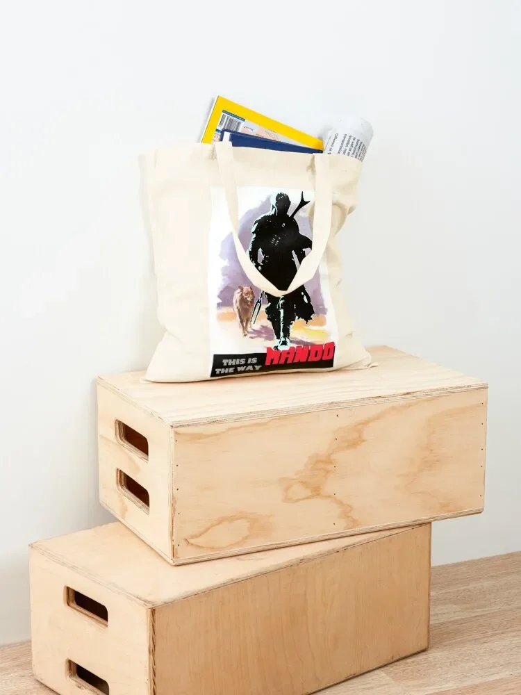 MANDO ‘This is the Way’ Western Poster Retro Vintage Tote Bag hand bag supermarket folding bag Lady bags