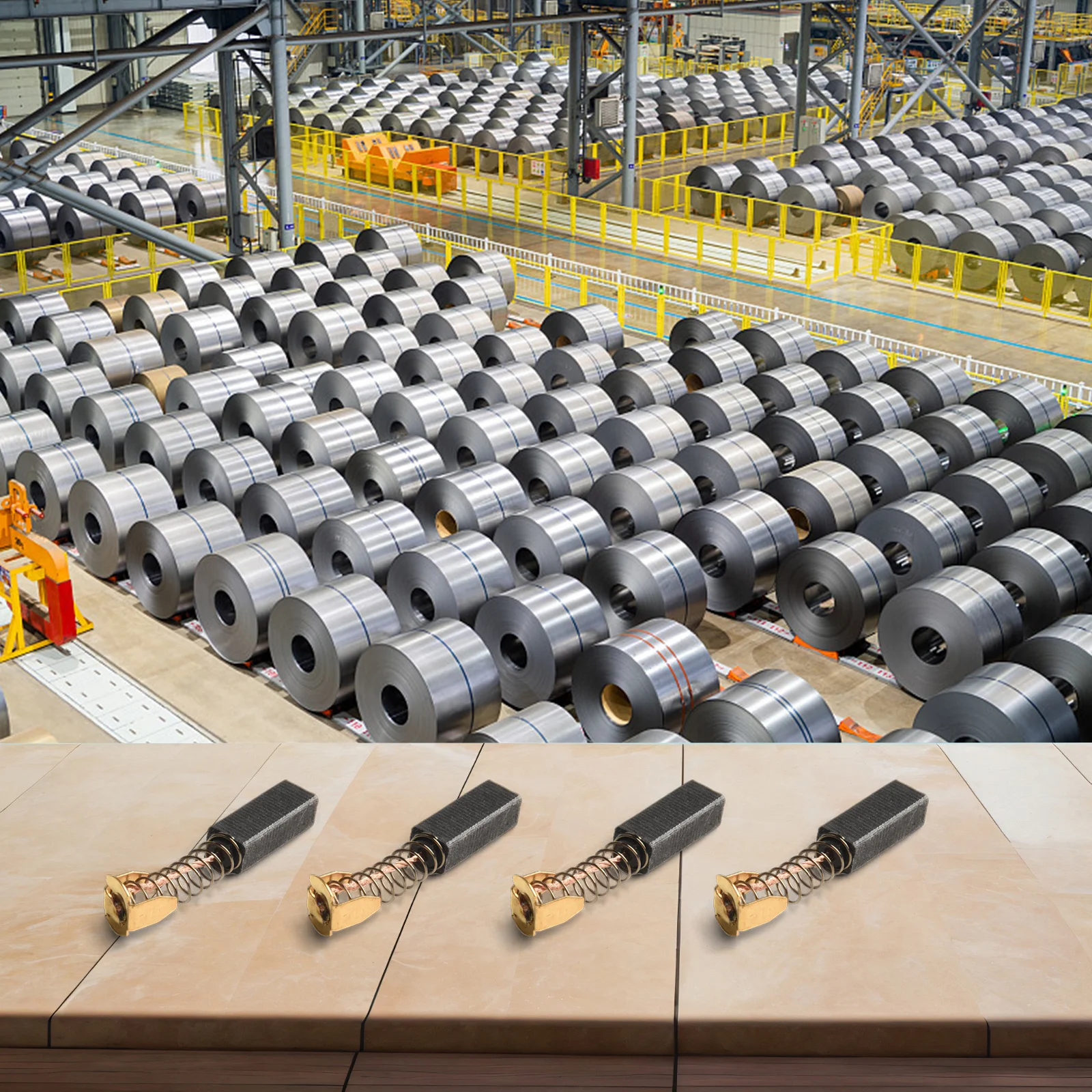 

Набор угольных щеток для электродвигателей Комплект запасных частей из 4 щеток для повышенной эффективности двигателя 20 x 7 x 6 мм