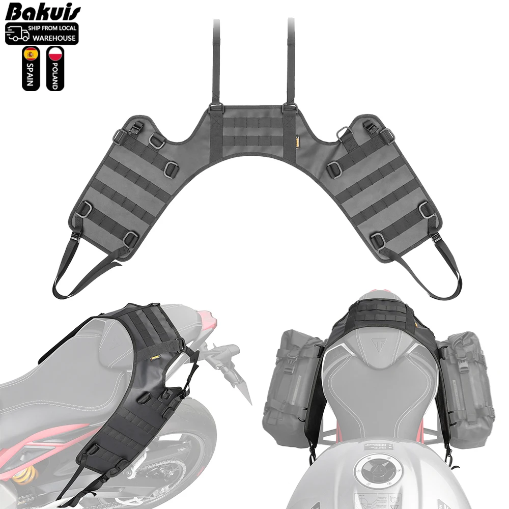 

Motorcycle Saddle Bag Base Fits Universal Motors Back Seat Bag Install Pad Rack Tail Side Bag Motocross Accessories tank bag