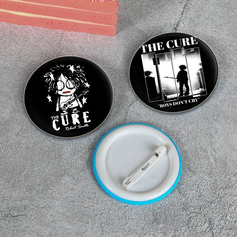 32/44/58mm The Cure Rock Band Badge Stylish Classic Creative Brooches Handmade Tinplate Enamel Pins for Backpack Accessories Hat