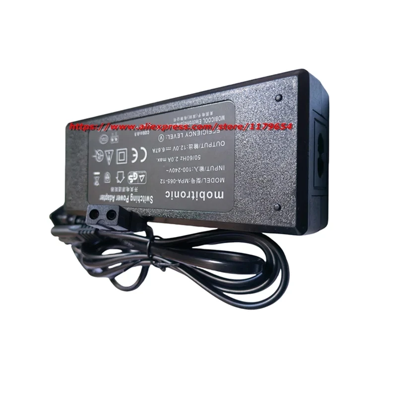 

Подлинный адаптер переменного тока для mobitronic NSA80ED-120667 MPA-065-1 12 В 6,67 А 80 Вт для Mobitronic 82-EC-MPA6512-1 со специальными 2 отверстиями