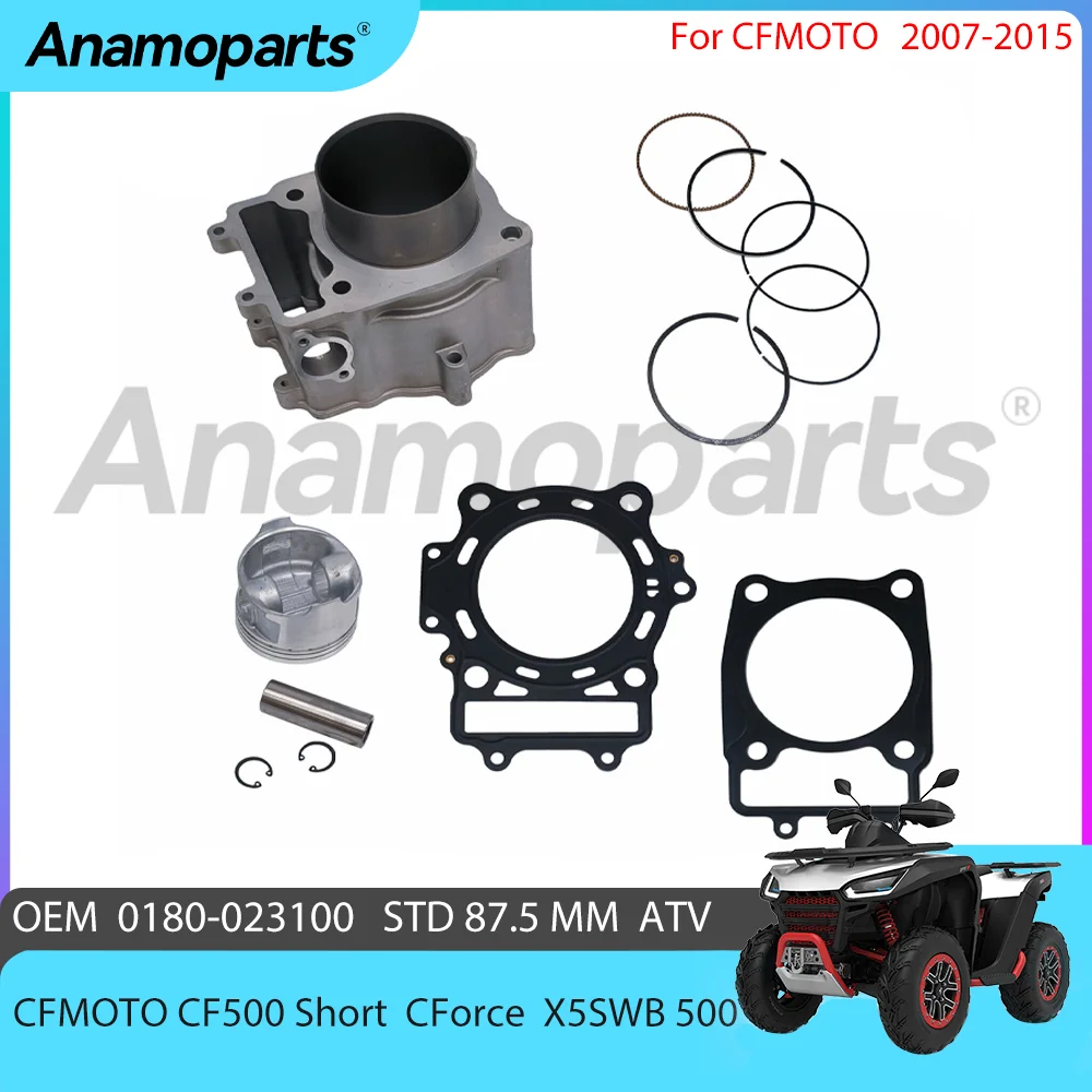 STD 87.5MM For 2007-2015 CFMOTO CF500 Long Rancher X5SWB EFI cylinder piston gasket Rebuild Overhaul TOP End kit ATV 0180-023100