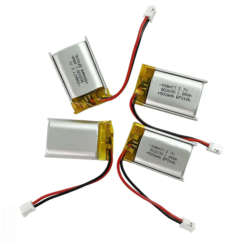 Polymer Lithium Battery 902030 500mAh 3.7V Rechargeable Li-po Batteries for Solar Light Dvd Mp3/mp4 Tracker Anti-theft Device