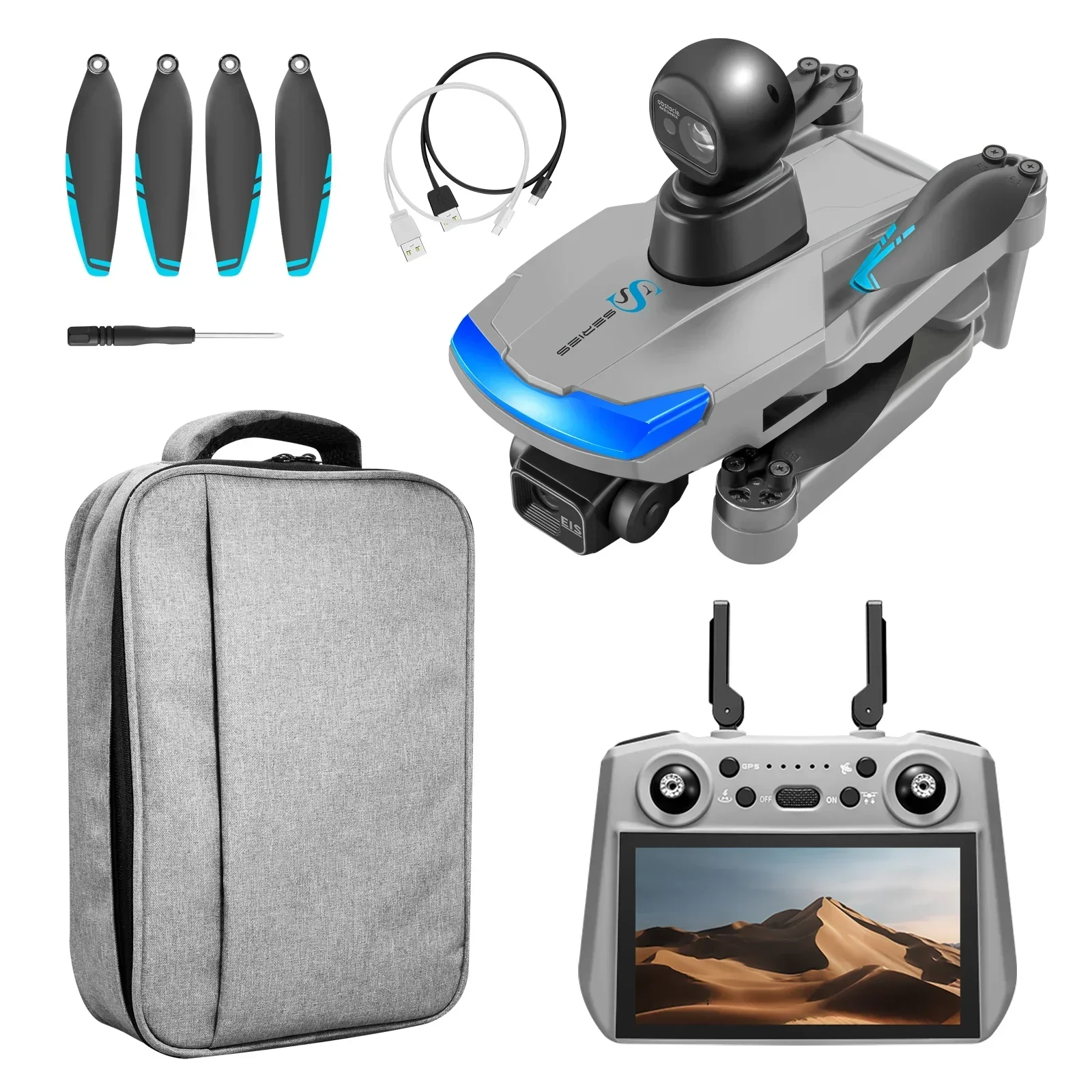 

2025 S185 Professional Drone GPS Return 5G Ture 2.7K HD Dual-Camera Remote With Touch Screen 3-Axis PTZ Obstacle Avoidance Drone