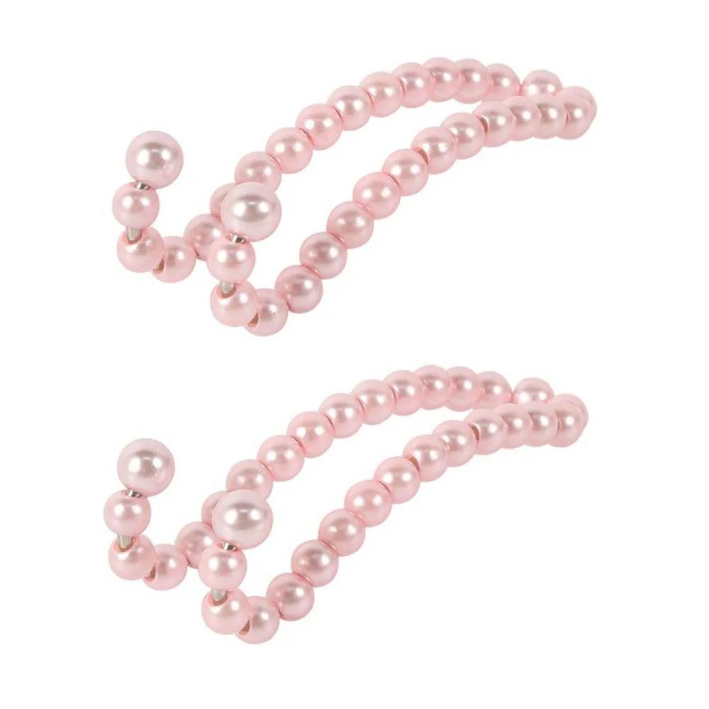 2Pcs Hanging Car Rear Seat Hooks Rear Bearing Strong Storage Pearl Hanger Auto Hook Cute Multi-Function Car Seat Headrest Hooks