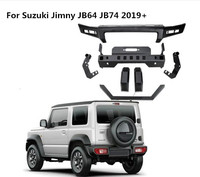 For Suzuki Jimny JB64 JB74 2019 2020 2021 2022 2023 Aluminum Alloy / Steel Front Bumper Protector Guard Skid Plate With Light
