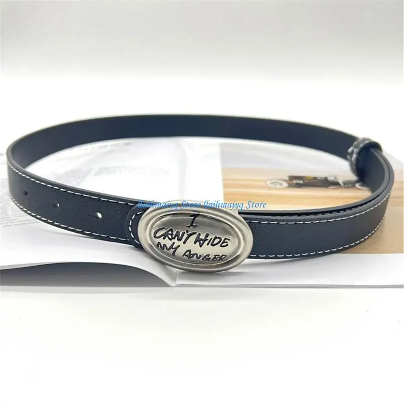 573B حزام جينز عريض للنساء المراهقات من الجنسين حزام مقاوم للاهتراء لتزيين التنورة