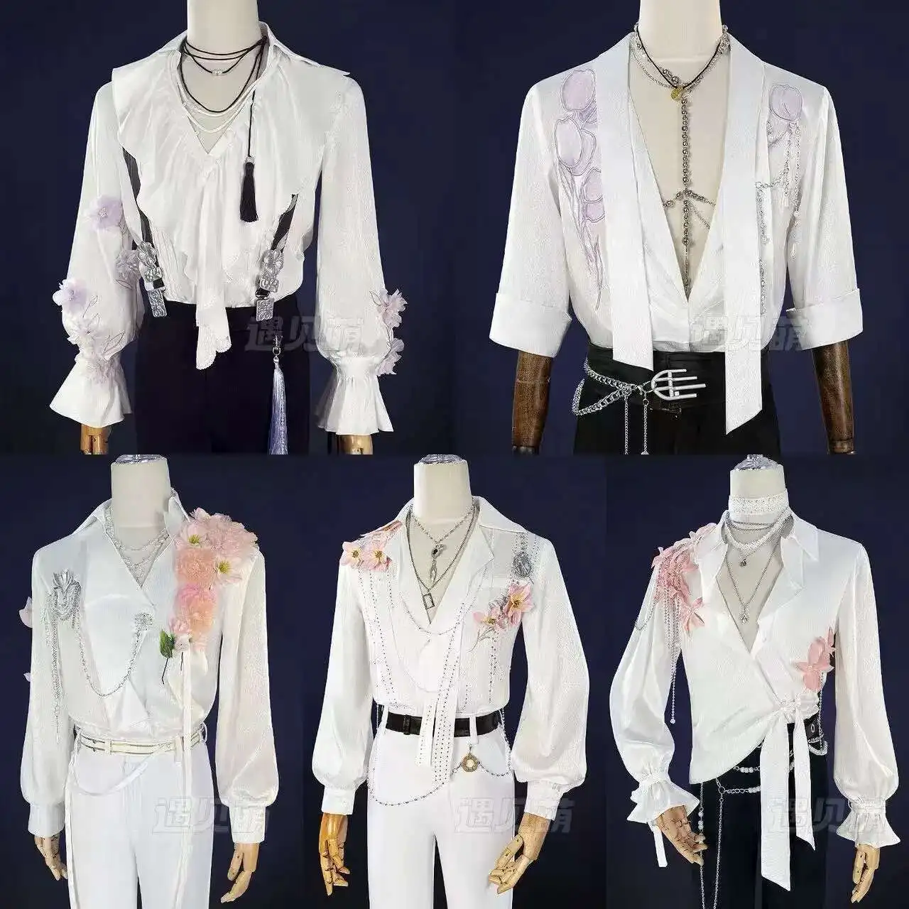 

Game Love and Deepspace Cosplay Anime Caleb Zayne Rafayel Sylus Costume Role Play White Shirt Top Set for Comic Halloween party