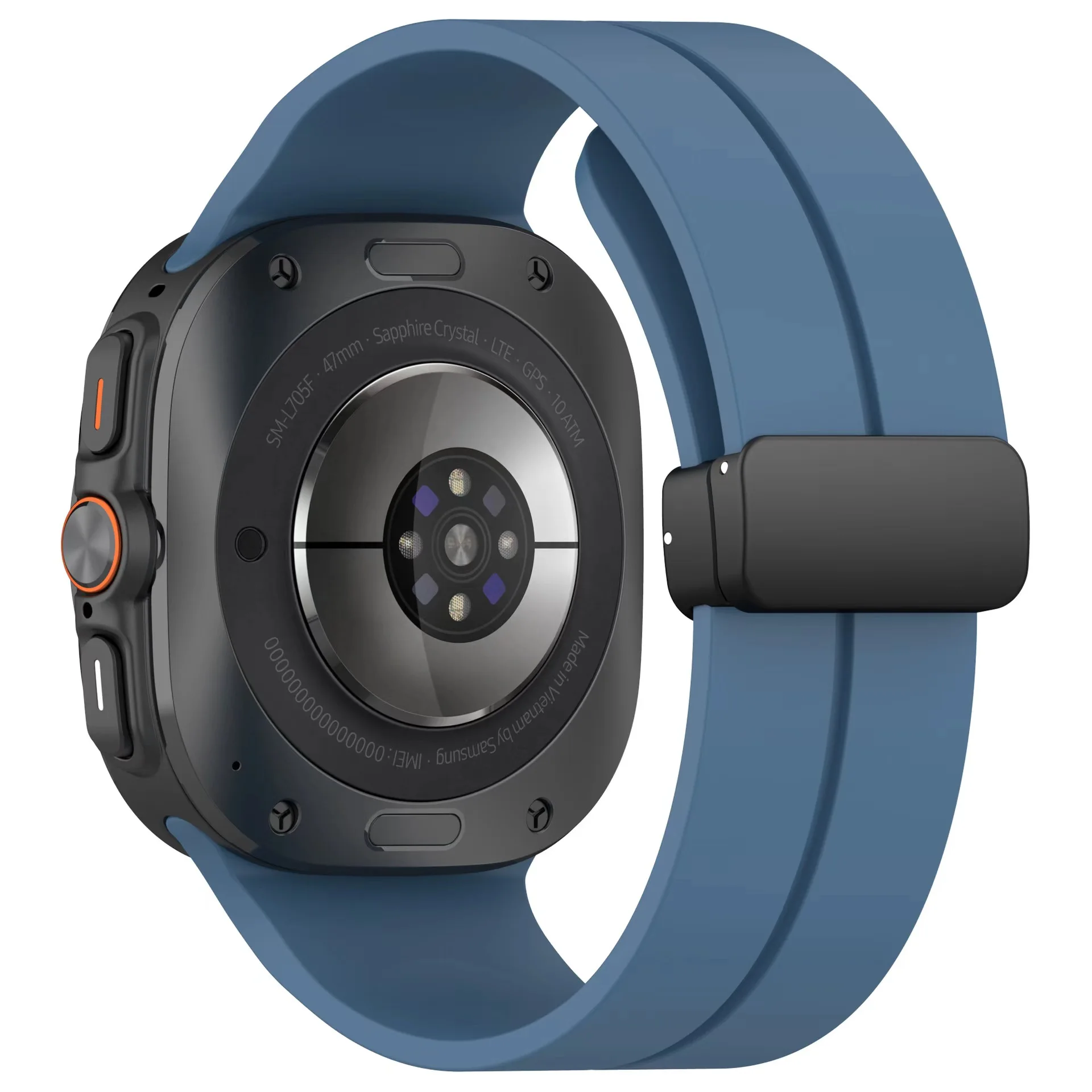 Силиконовый ремешок, складная пряжка, магнитный ремешок, ремешок для часов, ремешок для часов для Samsung Galaxy Watch 7 Ultra 47 мм