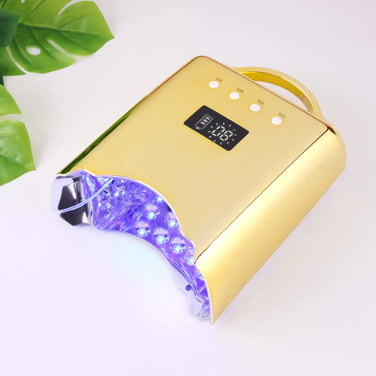 

Professional Nail Supplies New Color Rechargeable UV LED Gel Nail Lamp 78w High Power Cordless Nail Gel Polish Dryer
