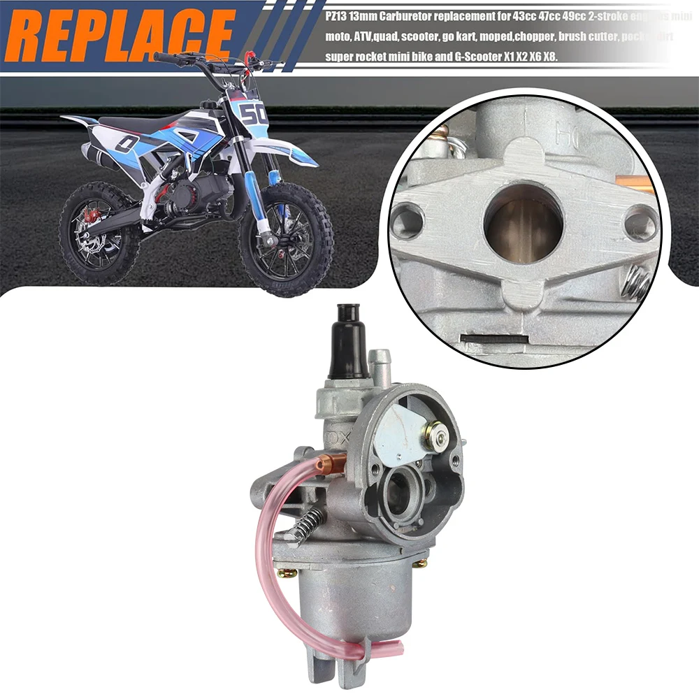 2 Stroke Carburetor Replacement Parts For 43cc 47cc 49cc Engine Mini Moto ATV Quad Dirt Pocket Bike Go Kart view 4