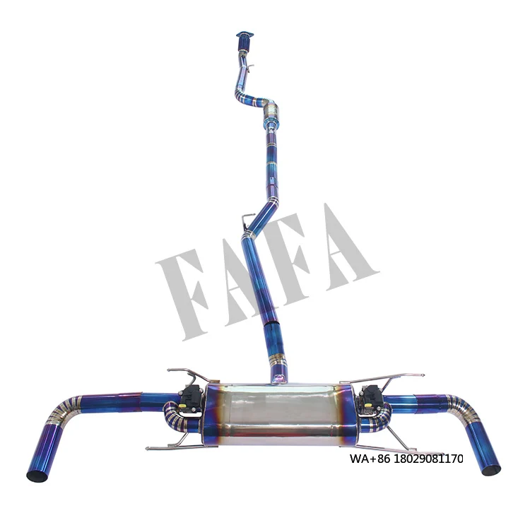For  Stelvio 2.0T 2018 Titanium Exhaust System Upper Tail Exhaust Electric Valve Exhaust High Performance Exst Pipe