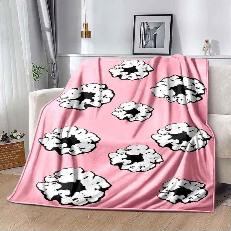 

HD Cartoon T-Tears logo blanket flannel warm and comfortable all season portable gift D-Denim office picnic sleep soft blanket