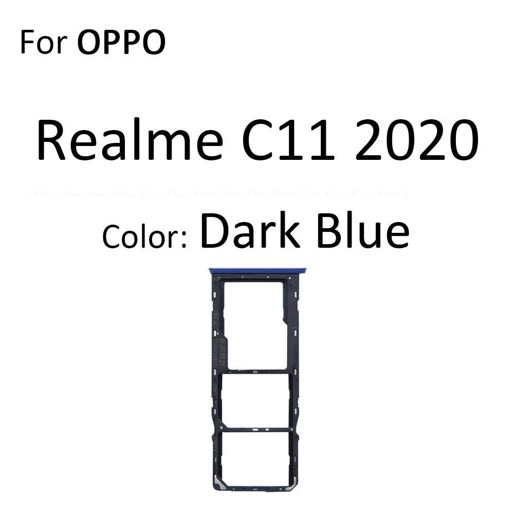 Sim Card Tray Socket Slot Reader Adapter For OPPO Realme C11 C12 C15 C21Y Micro SD Connector Container Parts