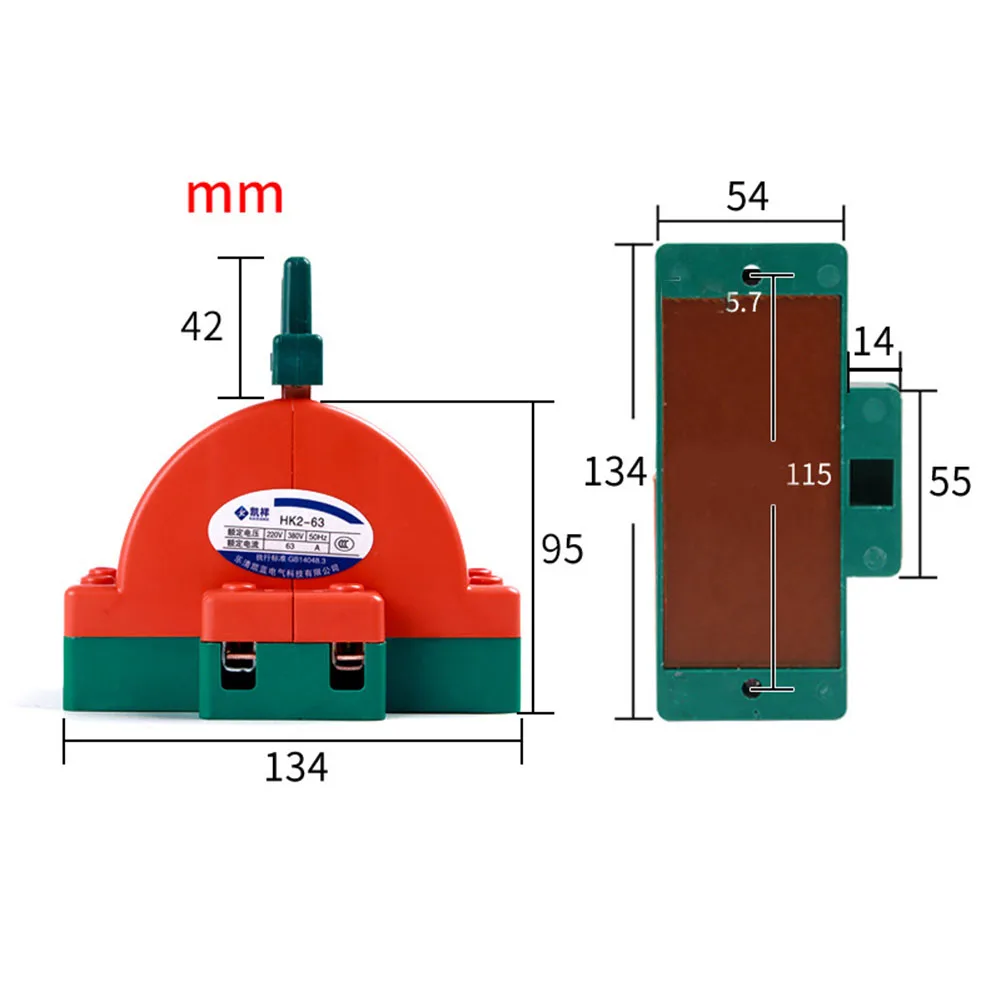 2022 Brand New Indoor Workshop Disconnect Switch Reversing Switch 100A 1Pc Anti-Shock Double Throw Plastic Shell